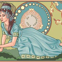 My project for course: Illustrated Portraits in Art Nouveau Style. Traditional illustration, Fine Arts, Digital Illustration, Portrait Drawing, Artistic Drawing, Digital Drawing, and Digital Painting project by Tanya Vickers - 07.28.2022