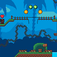 My project for course: Creation of Pixel Art Scenes for Video Games. Projekt z dziedziny Animacje 2D, Animacje 3D, Gr, komputerowe, Pixel art, Projektowanie gier komputerow, ch i Tworzenie gier wideo użytkownika Norbert Mieczkowski - 30.07.2022