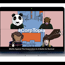 #CorpTopia - Augmented Reality Immersive Theatre via Zoom . % Kim-Leigh Pontin tarafından hazırlanan Programlama, Geleneksel illüstras, on, Tasarım, 3D, UX / UI, Animas, on, Sanat Yönetmenliği, Karakter Tasarımı, Tasarım Yönetimi, Etkileşimli Tasarım, Multimed, a, Görsel efektler, Karakter Animas, onu, O, Ve un Tasarımı projesi - 07.30.2022