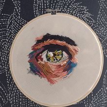 Mi proyecto del curso: Pintar con hilo: técnicas de ilustración textil. Traditional illustration, Embroider, and Textile Design project by ELENA MUELAS TEROL - 07.31.2022