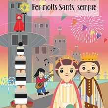 Cartel fiestas de Sants 2022 ( Propuesta presentada para concurso). Un proyecto de Diseño gráfico, Ilustración tradicional, Ilustración vectorial, Diseño de carteles e Ilustración digital de Tatiana Moneta - 23.05.2022