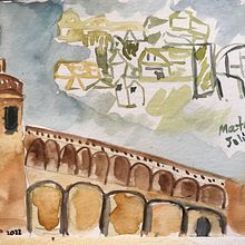 Viaje a Denia. Pintura em aquarela projeto de Alicia Cabacas - 22.07.2022