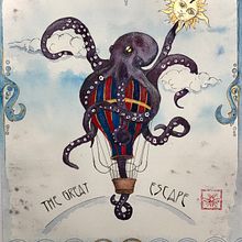 My project for course: Artistic Illustration: Draw from Your Imagination The Great Escape. Un progetto di Illustrazione tradizionale, Pittura, Creatività, Disegno a matita e Disegno di Sabine Nimz - 29.07.2022