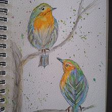 My project for course: Artistic Watercolor Techniques for Illustrating Birds . % marianne kime tarafından hazırlanan Geleneksel illüstrasyon, Suluboya Resim, Gerçekçi Çizim, Ve Doğalcı İllüstrasyon projesi - 08.01.2022