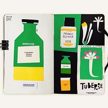 Sketchbook 2: French Flower by Matiere Premiere. Traditional illustration, and Advertising project by Miguel Monkc - 07.29.2022