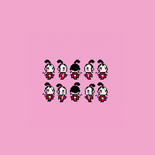 'Cherry Geisha' - Pixel Art Sprite. Animation, Pixel Art, Video Games, Character Design, Character Animation, and Game Design project by parkanyi_doro - 08.02.2022