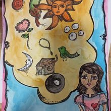 Meu projeto do curso: Ilustração artística: desenhe seu imaginário. Traditional illustration, Painting, Creativit, Pencil Drawing, and Drawing project by renapy - 08.03.2022