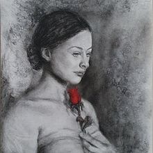 My project for course: Artistic Charcoal Portraiture: Creating Atmosphere. Un proyecto de Ilustración tradicional, Bellas Artes, Dibujo, Dibujo de Retrato, Dibujo realista y Dibujo artístico de cheryl_19 - 03.08.2022