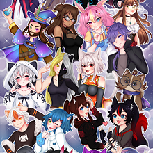 Collage Vtubers. Un progetto di Illustrazione tradizionale di lamb_art - 03.08.2022