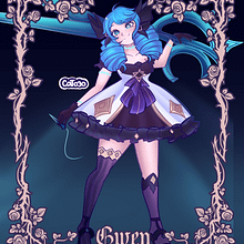 Gwen - League of Legends FanArt. Un progetto di Illustrazione tradizionale e Videogiochi di Alejandra Moreno - 02.08.2022