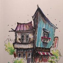 My project for course: Expressive Architectural Sketching with Colored Markers Ein Projekt aus dem Bereich Skizzenentwurf, Zeichnung, Architektonische Illustration, Sketchbook und Illustration mit Tinte von zoeybaloey - 02.08.2022