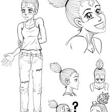 Mein Kursprojekt: Die Kunst des Mangas: Zeichne originelle Figuren - Jenny. Character Design, Pencil Drawing, Drawing, Ink Illustration, and Manga project by gurenge - 08.03.2022