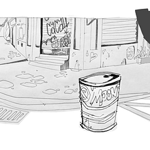 BG cenario noite e dia. Animation, Concept Art, Traditional illustration, and Set Design project by bernardo franca - 08.03.2022