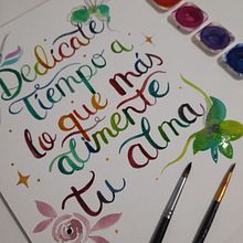 Mi proyecto del curso: Lettering con acuarelas metálicas. Projekt z dziedziny T, pografia, Malowanie akwarelą,  Pismo dekorac i jne użytkownika xiomaracastano - 03.08.2022