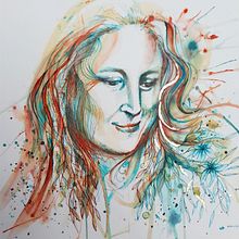 My project for course: Experimental Portraiture with Ink, Tea and Alcohol. Un progetto di Belle arti, Pittura, Disegno e Illustrazione con inchiostro di Ally Wragg - 02.08.2022