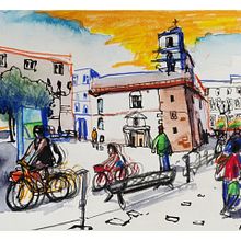 Mi proyecto del curso: Sketching urbano: dibuja tu ciudad en movimiento. Projekt z dziedziny Sketching,  R, sunek, Malowanie akwarelą,  R, sunek architektoniczn i Sketchbook użytkownika juanjesusaragon - 04.08.2022