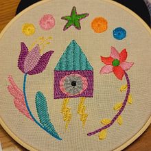 Meu projeto do curso: Bordado contemporâneo com pontos tradicionais mexicanos. Un progetto di Artigianato, Ricamo, Fiber Art e Textile Design di carla seixas - 15.04.2022