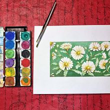 Margaritas. Traditional illustration, Watercolor Painting, and Botanical Illustration project by norma mainero - 08.05.2022