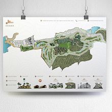 MAPA JARDINES DE ABAMA RESORT. Un progetto di Illustrazione tradizionale, Graphic design e Illustrazione architettonica di Carolina Fernández - 16.06.2021