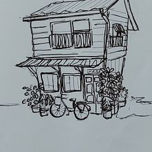 Mon projet du cours : Esquisses d'architecture expressives aux feutres de couleur. Sketching, Drawing, Architectural Illustration, Sketchbook & Ink Illustration project by dotsib56 - 08.05.2022
