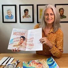 Magazine portrait illustration about teaching the history of slavery in the U.S. and empowering individuals . % Karen Kemp tarafından hazırlanan Geleneksel illüstras, Ve on projesi - 08.05.2022