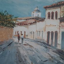 Meu projeto do curso: Pintura de paisagem a óleo: explore o poder da luz. Traditional illustration, Fine Arts, Pencil Drawing, Oil Painting, and Naturalistic Illustration project by Soraia Takase - 08.06.2022