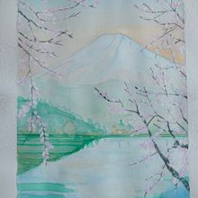 Estampe japonaise. Watercolor Painting, Acr, and lic Painting project by marie-laure.jacquet - 08.06.2022