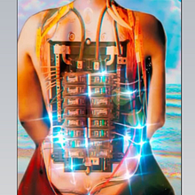 Collage Digital: "Wired into existence". Traditional illustration, Collage, Digital Illustration, 3D, 3D Animation, Concept Art, and Animation project by Charito Balseca - 07.23.2022
