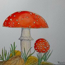 Mi proyecto del curso: Ilustración de la naturaleza con acuarela y plumilla. Een project van Traditionele illustratie,  Beeldende kunst, Schilderij,  Tekening, Aquarelschilderen y  Botanische illustratie van Maribel de la Torre - 06.08.2022