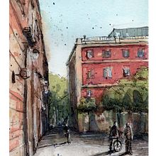 My project for course: Architectural Sketching with Watercolor and Ink. Projekt z dziedziny Sketching,  R, sunek, Malowanie akwarelą,  R, sunek architektoniczn, Sketchbook,  R i sunek atramentem użytkownika Tim Hsieh - 05.08.2022