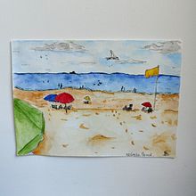 Carte postal vacances 2022. Un proyecto de Dibujo, Creatividad y Pintura a la acuarela de estelle_sohet - 07.08.2022