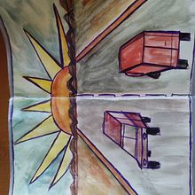 Atardecer en la carretera. Design project by Marta Carramolino Valle - 08.07.2022