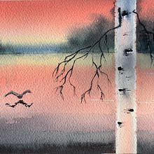 My project for course: Atmospheric Landscapes in Watercolor . Un progetto di Belle arti, Pittura e Pittura ad acquerello di orietta_marconi - 07.08.2022