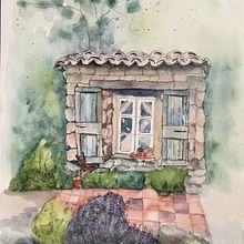 Tuinhuis Ein Projekt aus dem Bereich Traditionelle Illustration von annemiekzwegers - 08.08.2022