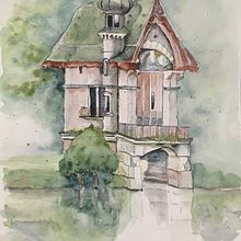 toren over water Ein Projekt aus dem Bereich Traditionelle Illustration von annemiekzwegers - 08.08.2022