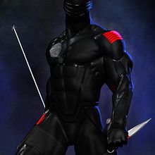 Gi Joe Snake Eyes. Design, 3D, Character Design, Sculpture, 3D Modeling, 3D Character Design, 3D Design, and Digital Design project by Emanuel Molina - 08.05.2022