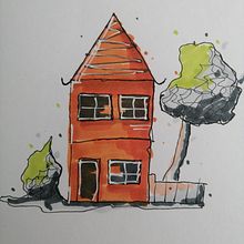 1e schets. Un progetto di Disegno artistico, Disegno, Disegno a matita e Disegno con matite colorate di Ronny Versteeg - 08.08.2022