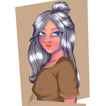 My project for course: Female Character Portraits in Procreate. Traditional illustration, Digital Illustration, and Digital Drawing project by Claudia Freddi - 08.07.2022