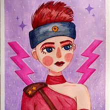 Mi proyecto del curso: Dibujo fan art con acuarela y lápices de colores. Ilustração tradicional, Pintura, Pintura em aquarela, Desenho de retrato, Ilustração infantil, e Desenho com lápis de cor projeto de Diana Perozo - 08.08.2022