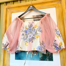Applique Sheer Puff Sleeve Tops. Sewing, Design, Upc, and cling project by Selina Sanders - 08.09.2022