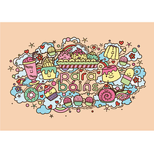 Meu projeto do curso: Ilustração vetorial com estilo doodles - Parabóins Ein Projekt aus dem Bereich Traditionelle Illustration, Vektorillustration und Digitale Illustration von Ana Tuyama - 31.07.2022