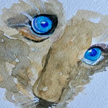 retrato de animales expresivos en acuarela  Ein Projekt aus dem Bereich Malerei von Wima Dathe - 09.08.2022