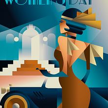 My project for course: Art Deco Style for Digital Illustration. Projekt z dziedziny Trad, c, jna ilustracja,  Sztuki piękne,  Projektowanie plakatów, Ilustracja c i frowa użytkownika Huynh Minh Toan - 05.03.2022