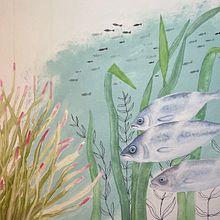 Mein Kursprojekt: Aquarellillustration von Meereswelten . Traditional illustration, Painting, Watercolor Painting, and Naturalistic Illustration project by sabine.hobbie - 08.09.2022