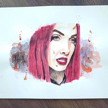 Study - Watercolor. Watercolor Painting, and Portrait Drawing project by Richard McDonald - 08.09.2022