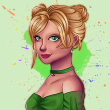 My project for course: Female Character Portraits in Procreate. Un proyecto de Ilustración tradicional, Ilustración digital y Dibujo digital de Silerna’s Art - 10.08.2022