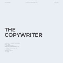 The Copywriter. UX / UI, and Graphic Design project by Asya - 08.10.2022