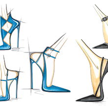 STRAP HEELS Ein Projekt aus dem Bereich Design, Produktdesign, Schuhdesign, Traditionelle Illustration und Skizzenentwurf von BATTASSI - 10.08.2022