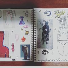 My project for course: Inside a Creative Notebook: Explore Your Illustration Process. Un projet de Illustration traditionnelle, Esquisse , Créativité, Dessin, Aquarelle, Illustration jeunesse, Carnet de croquis, Peinture gouache , et Collage de polijennifer91 - 10.08.2022