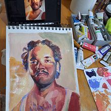 Mi proyecto del curso: Retrato artístico al óleo sobre papel. Fine Arts, Painting, and Oil Painting project by Aaron Rodriguez Galvan - 08.10.2022